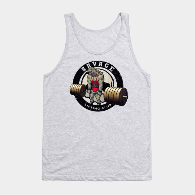 Trapzilla - Savage Lifting Club Tank Top by deezify